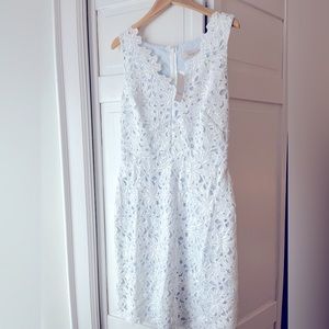 Ann Taylor Loft Sleeveless flower eyelet dress NWT